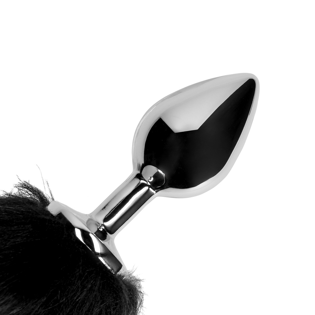 Fuchsschwanz mit Metall-Buttplug 11,7 cm | Würziges Vergnügen