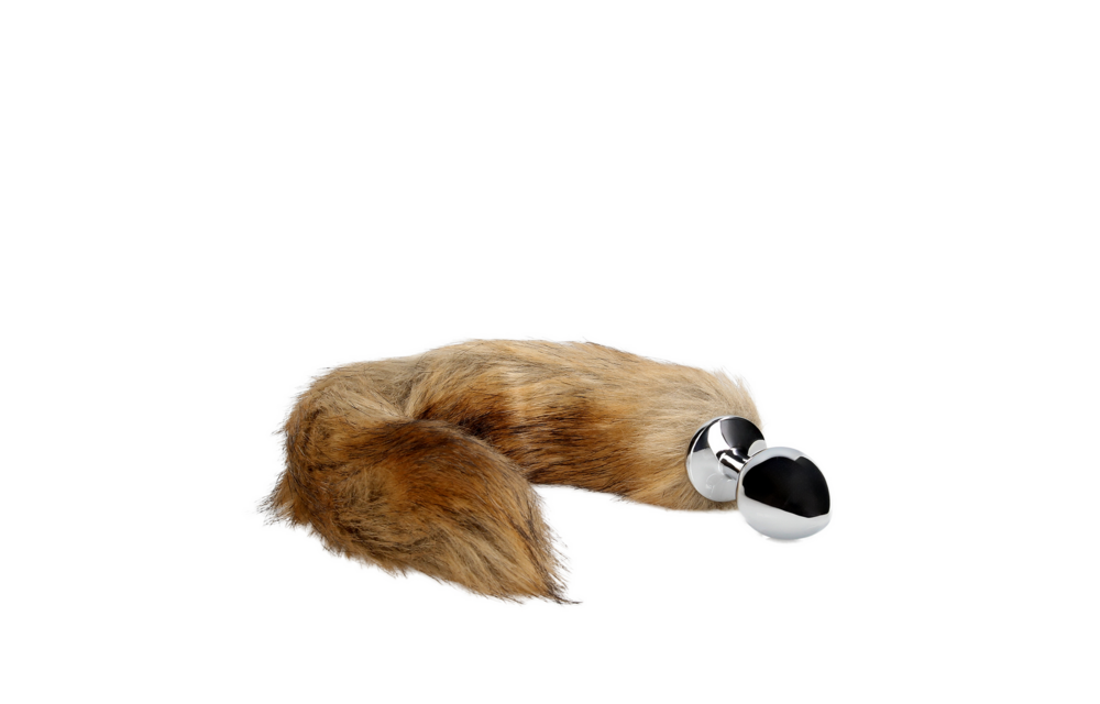 Fox tail with metal butt plug 11.7 cm – playful & exciting