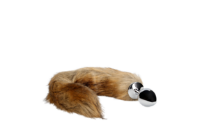 Fox tail with metal butt plug 11.7 cm – playful & exciting