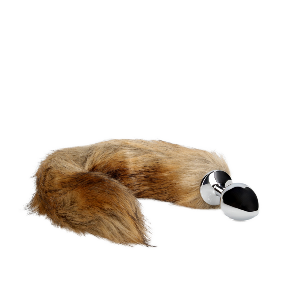 Fox tail with metal butt plug 11.7 cm – playful & exciting