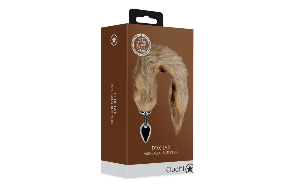 Fox tail with metal butt plug 11.7 cm – playful & exciting