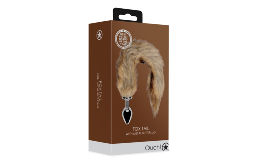 Fox tail with metal butt plug 11.7 cm – playful & exciting