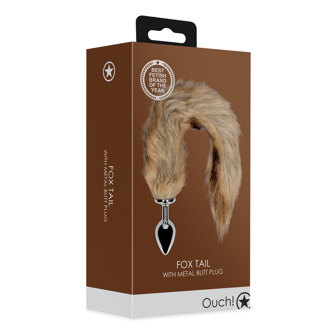 Fox tail with metal butt plug 11.7 cm – playful & exciting