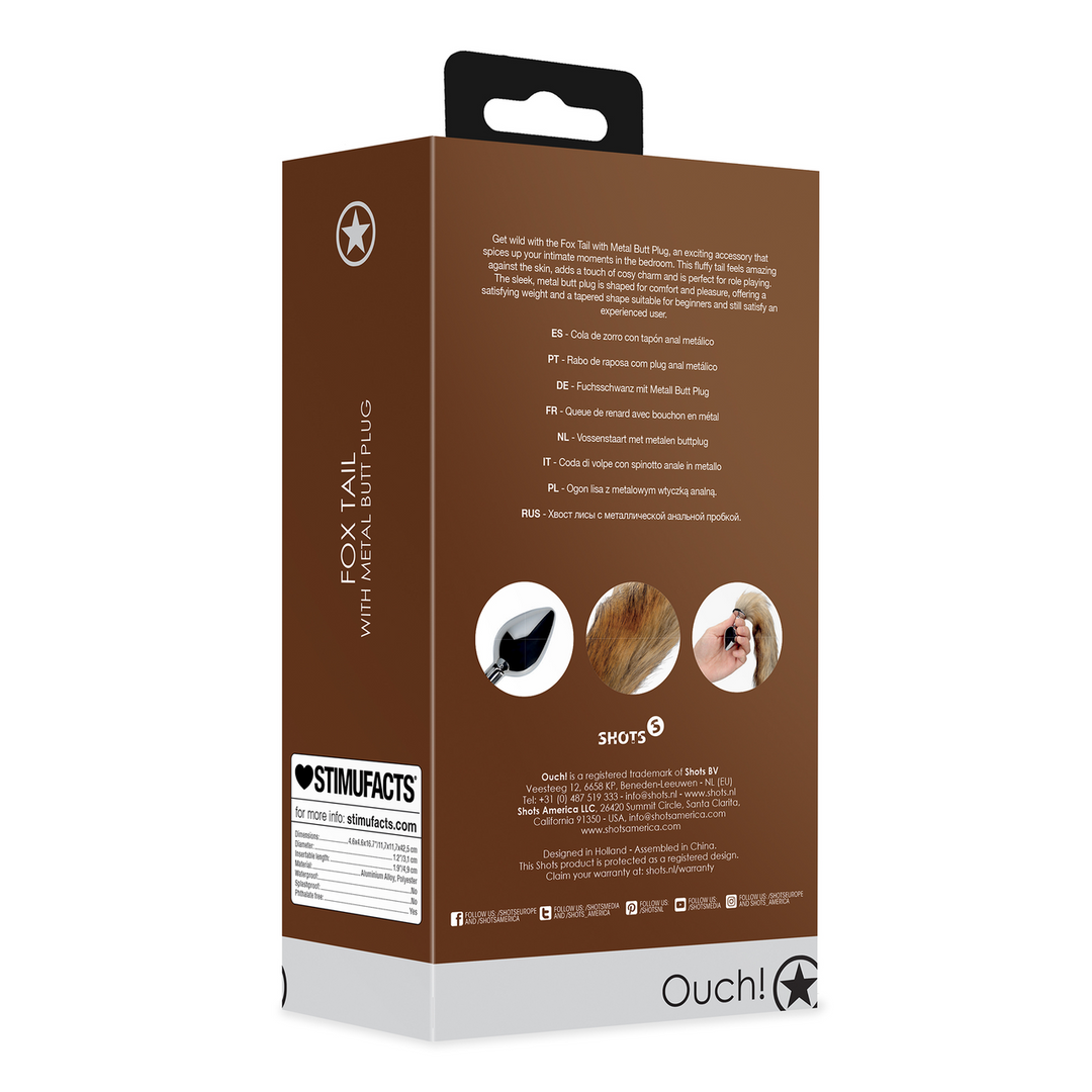 Vossenstaart Met Metalen Buttplug 11,7 cm – Speels & Spanning