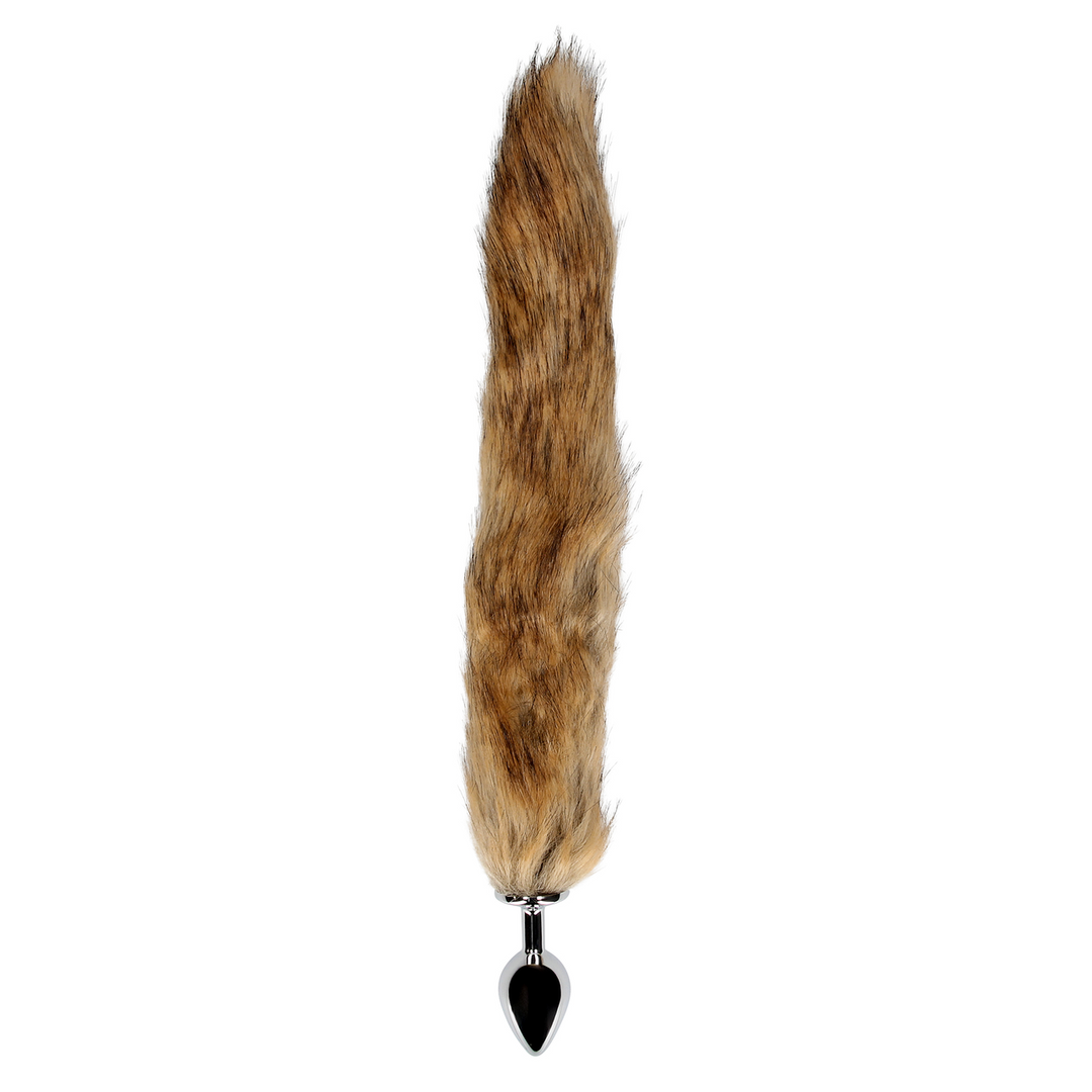 Fox tail with metal butt plug 11.7 cm – playful & exciting