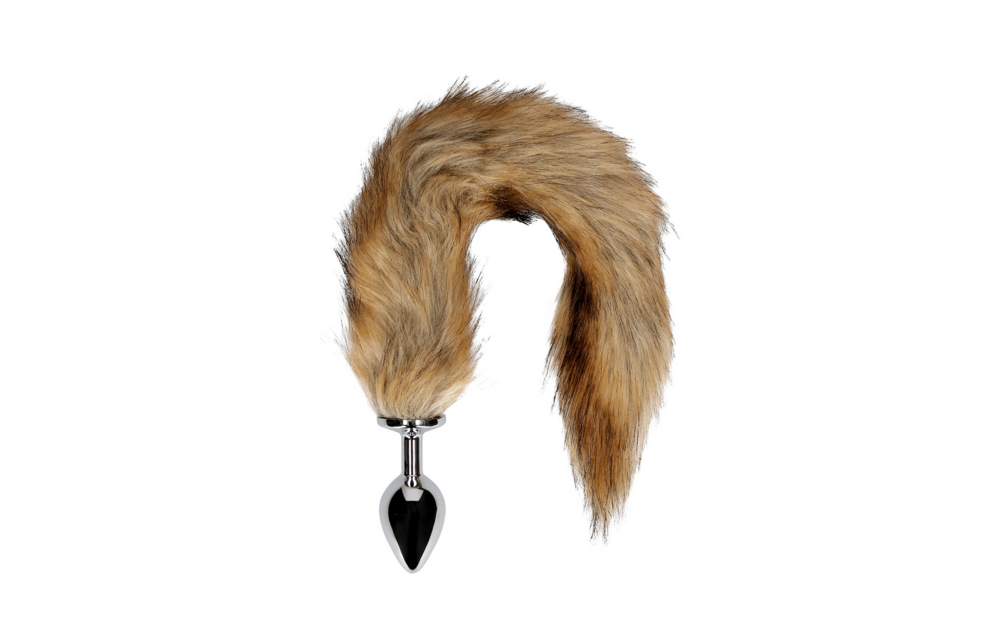 Fox tail with metal butt plug 11.7 cm – playful & exciting