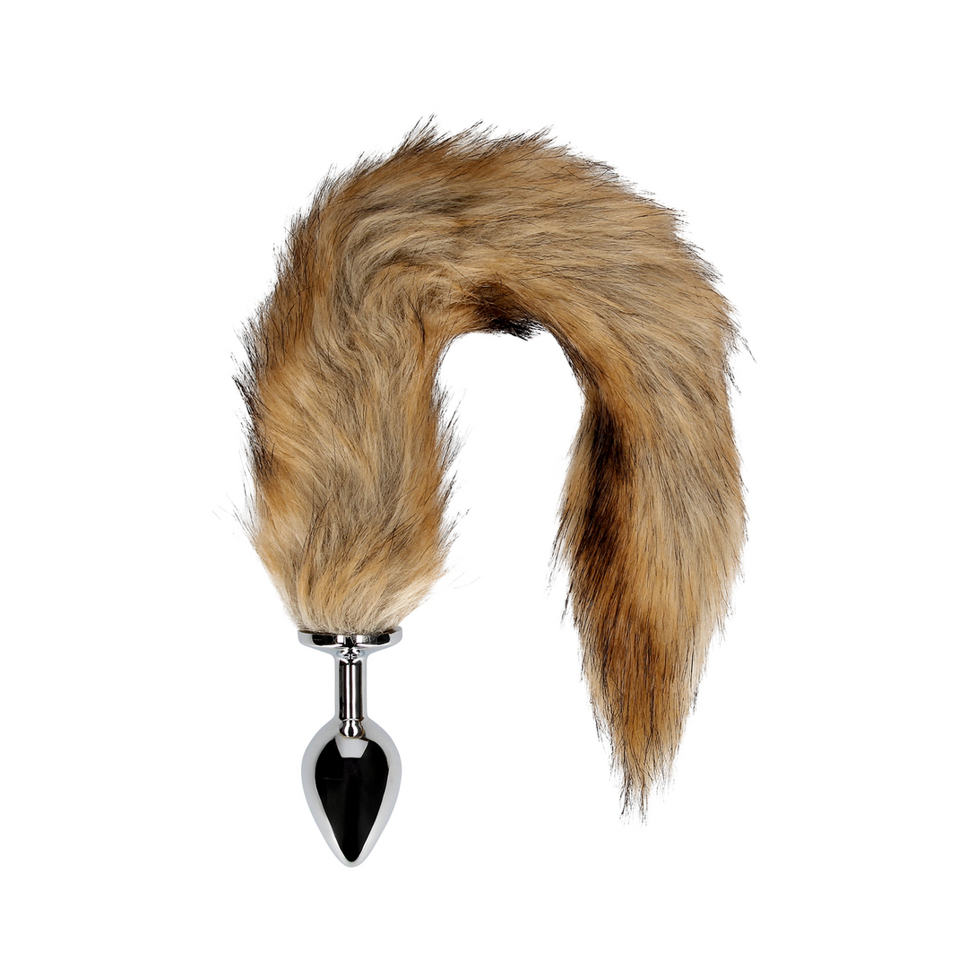 Fox tail with metal butt plug 11.7 cm – playful & exciting