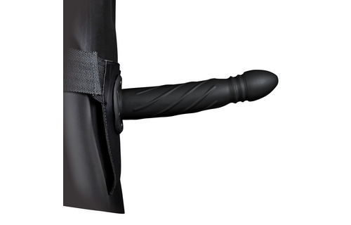Twisted Hollow Strap-On - 8 / 20 cm - Black