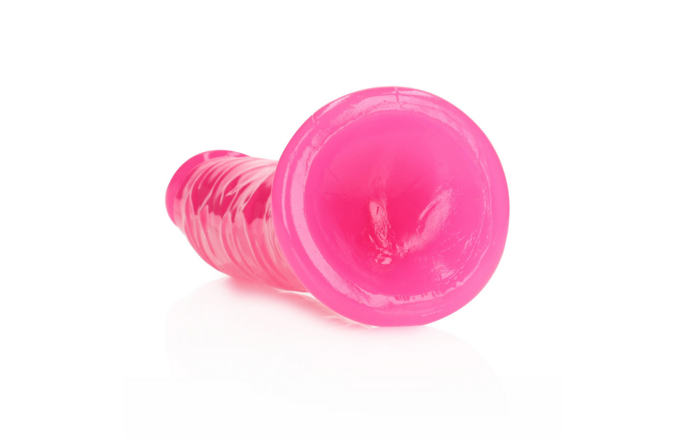 Slim Realistic Dildo 20 cm with Suction Cup and Glow in the Dark