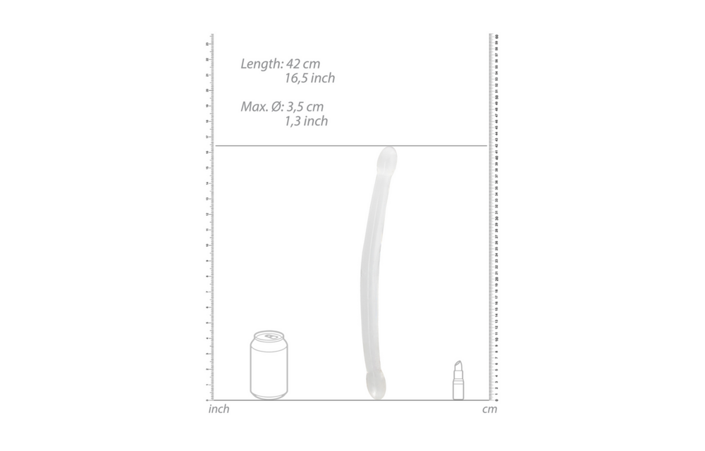 Niet-Realistische Dubbele Dildo 42 cm - Kristalhelder & Veilig