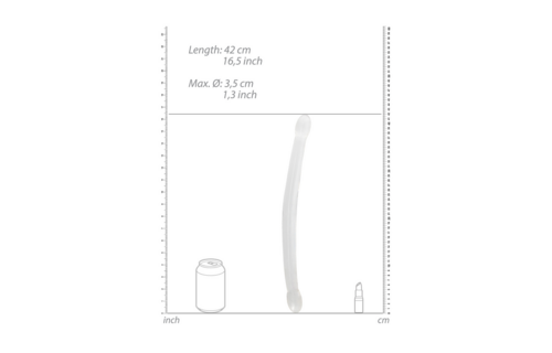 Niet-Realistische Dubbele Dildo 42 cm - Kristalhelder & Veilig