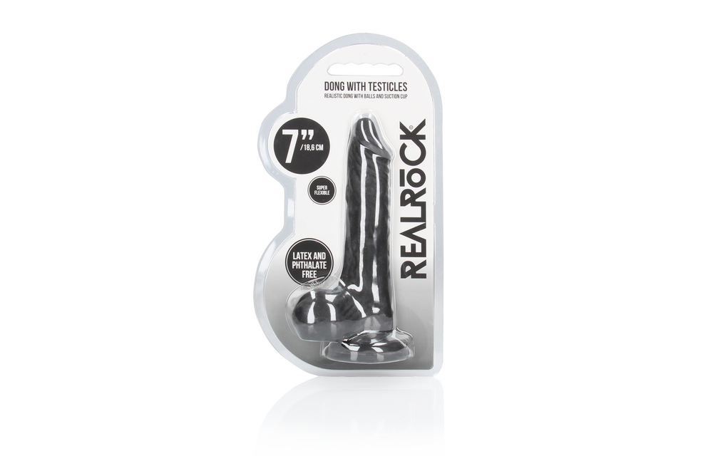 Dildo With Testicles 13.7 cm | Realistic & Soft TPE