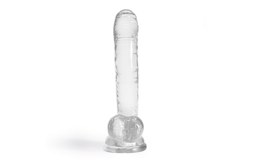Hudini Jelly Flexible Anal Dildo 17.5 cm Transparent