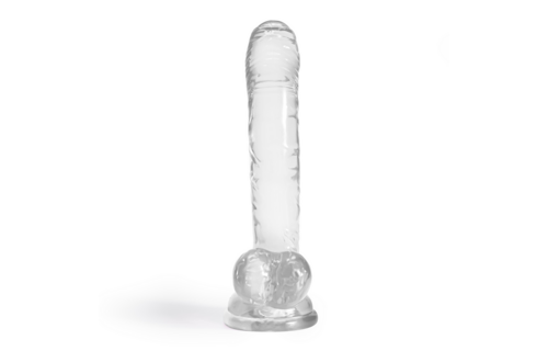 Hudini Jelly Flexibele Anale Dildo 17,5 cm Transparant