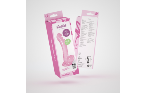 Hudini Jelly Flexibler Anal-Dildo 17,5 cm Rosa – Fest & Wasserdicht