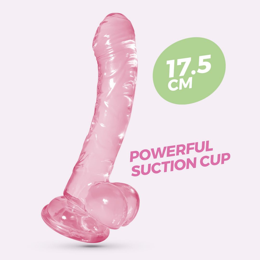 Hudini Jelly Flexibler Anal-Dildo 17,5 cm Rosa – Fest & Wasserdicht