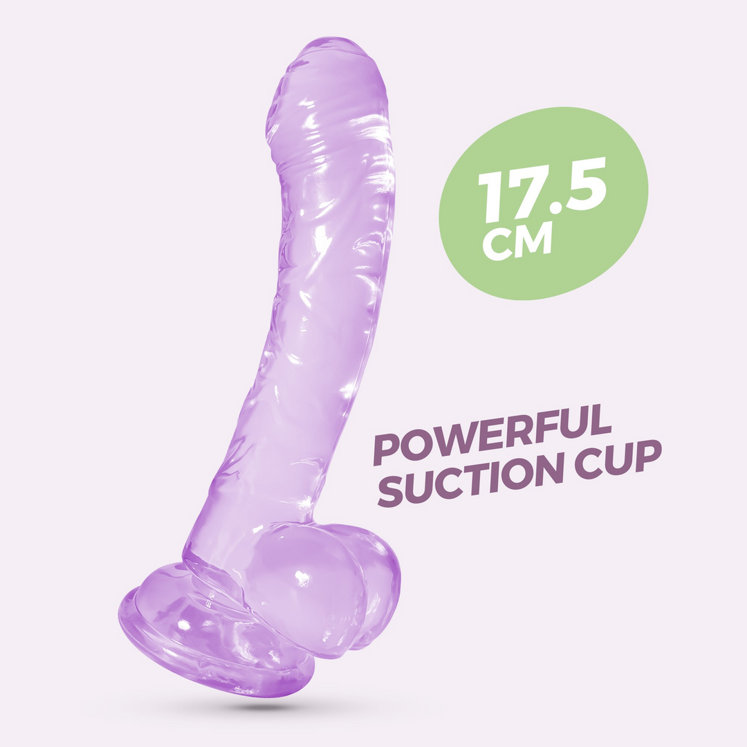 Hudini - Jelly Flexible Anal Dildo - 6.9/ 17,5 cm - Purple