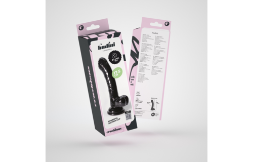 Hudini Jelly Flexible Anal Dildo 17.5 cm – Black TPE