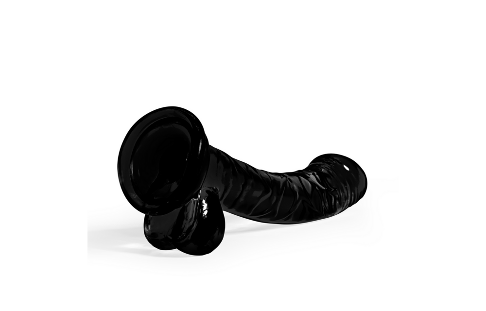 Hudini Jelly Flexibele Anale Dildo 17,5 cm – Zwart TPE