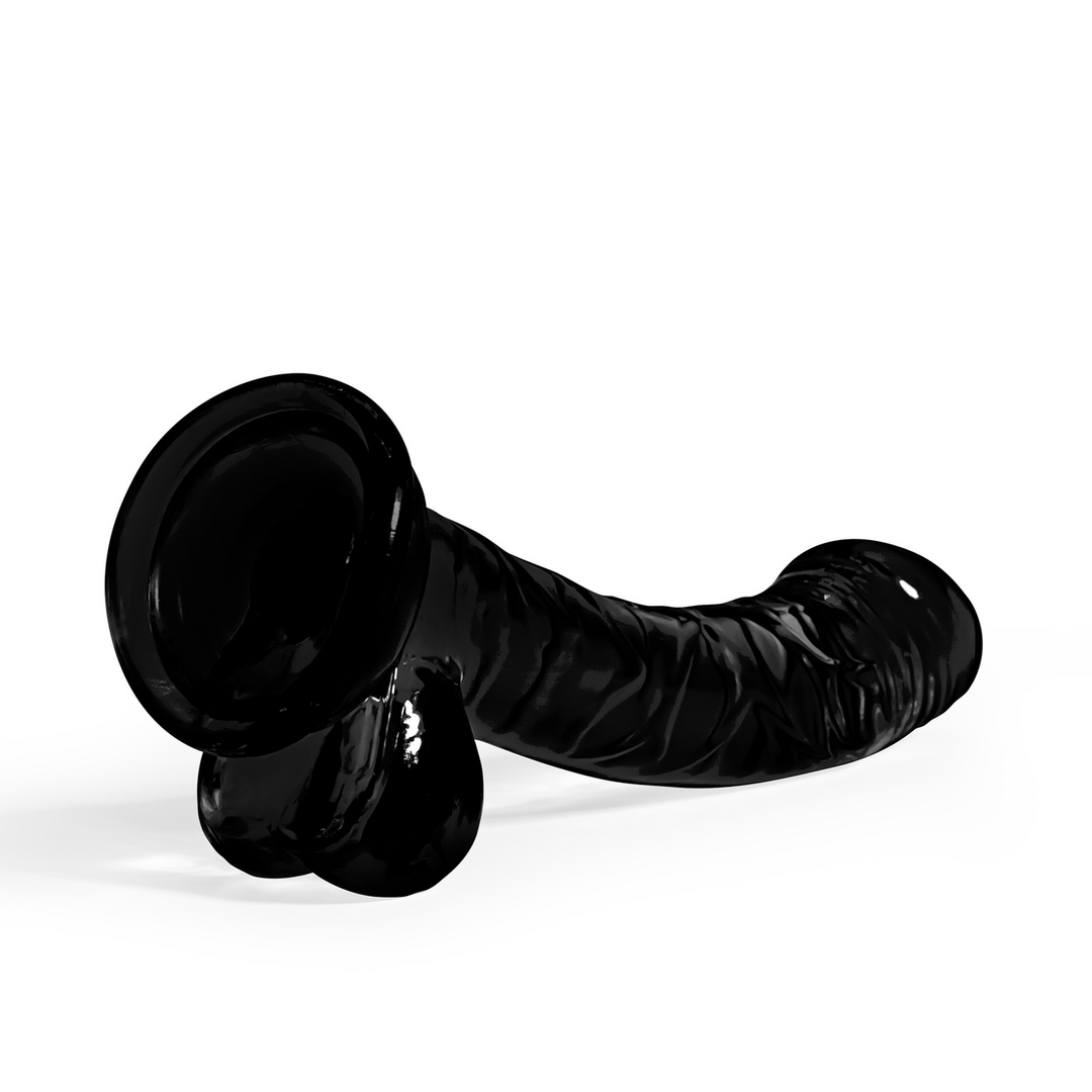 Hudini - Jelly Flexible Anal Dildo - 6.9/ 17,5 cm - Black