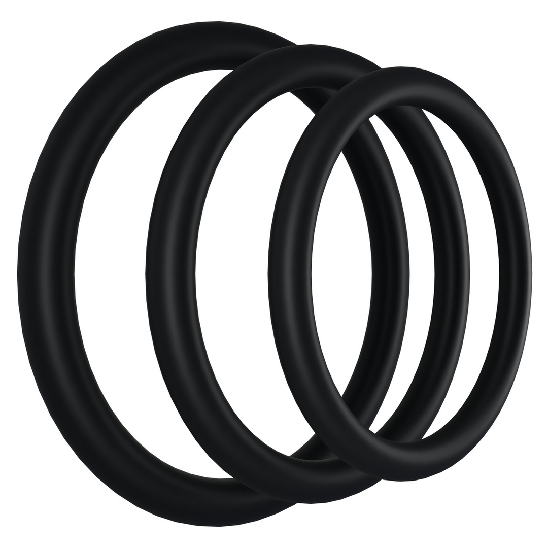 Tri-Pack Cock Ring Set – Comfort & Strength | Doc Johnson