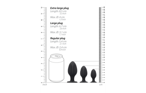 Diamantvormige Butt Plug Set