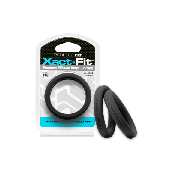 #18 Xact-Fit Cock Ring 2-Pack | Comfort & Perfect Fit