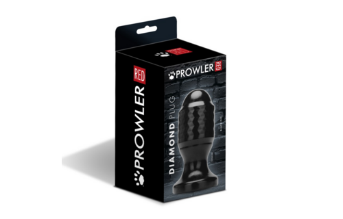 Diamond Plug Black 17 cm – Luxurious Anal Stimulation PVC