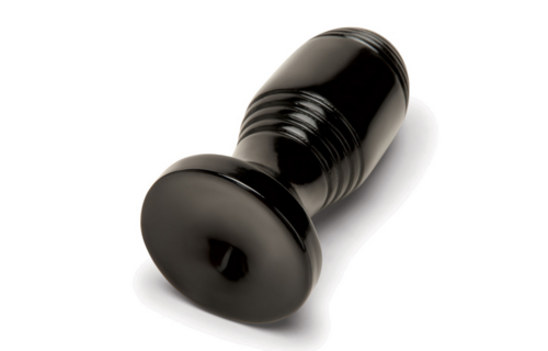 Ribbed Plug Black 17 cm – Safe & Intense Pleasure