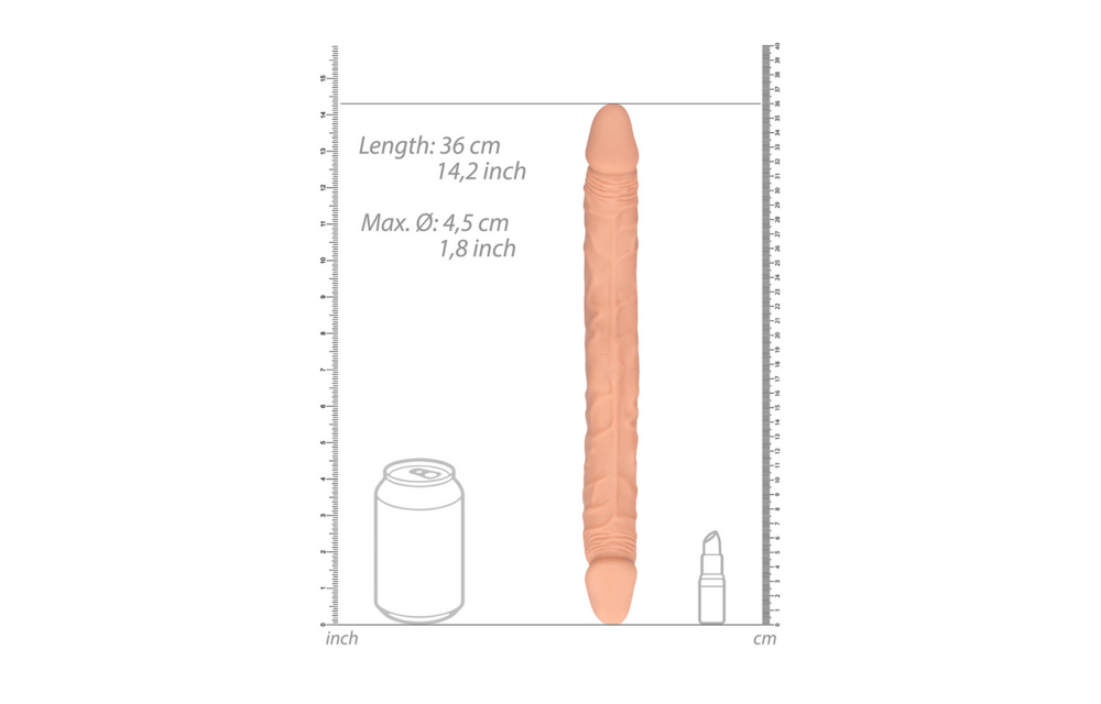 Double Dildo RealRock 36x4.5 cm - Ultra-realistic & Soft