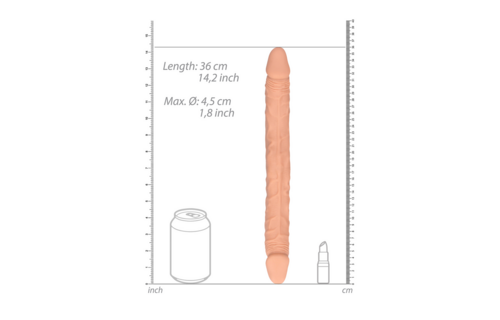 Dubbele Dildo RealRock 36x4,5 cm - Ultrarrealistisch & Zacht