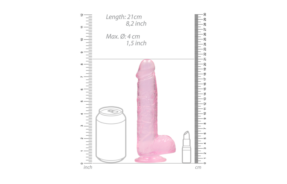 Realistic Dildo with Balls 21 cm – Lifelike & Safe