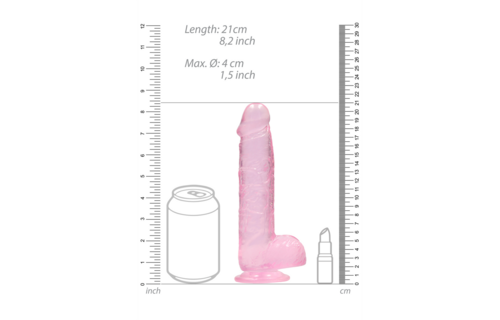 Realistischer Dildo mit Hoden 21 cm – Lebensecht & sicher