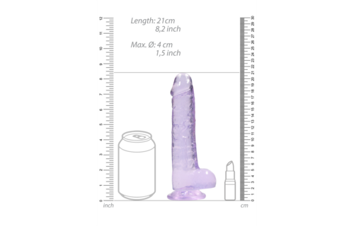 Realistic Dildo with Balls - 8 / 21 cm