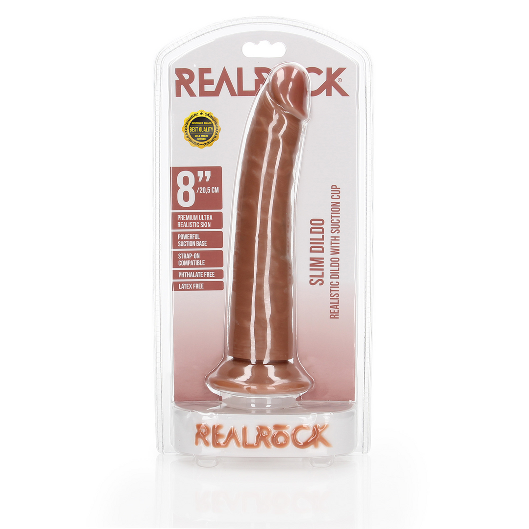 Schlanker realistischer Dildo 20,5 cm mit Saugnapf – RealRock