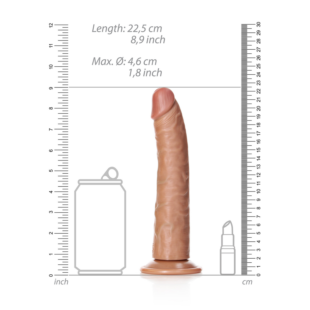 Slim realistischer Dildo mit Saugnapf - 8 / 20,5 cm