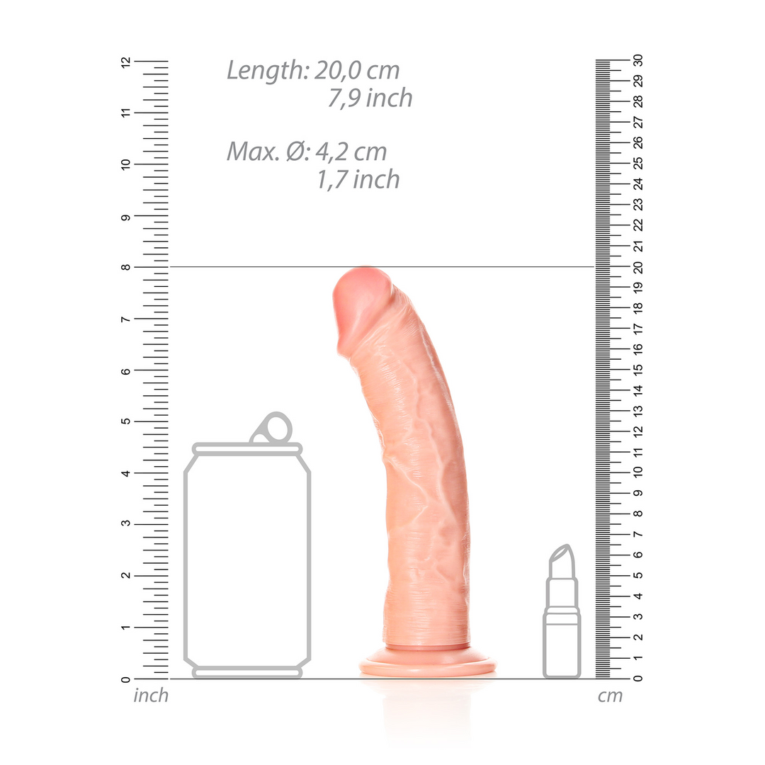 Gebogen Realistische Dildo met Zuignap - 7 / 18 cm