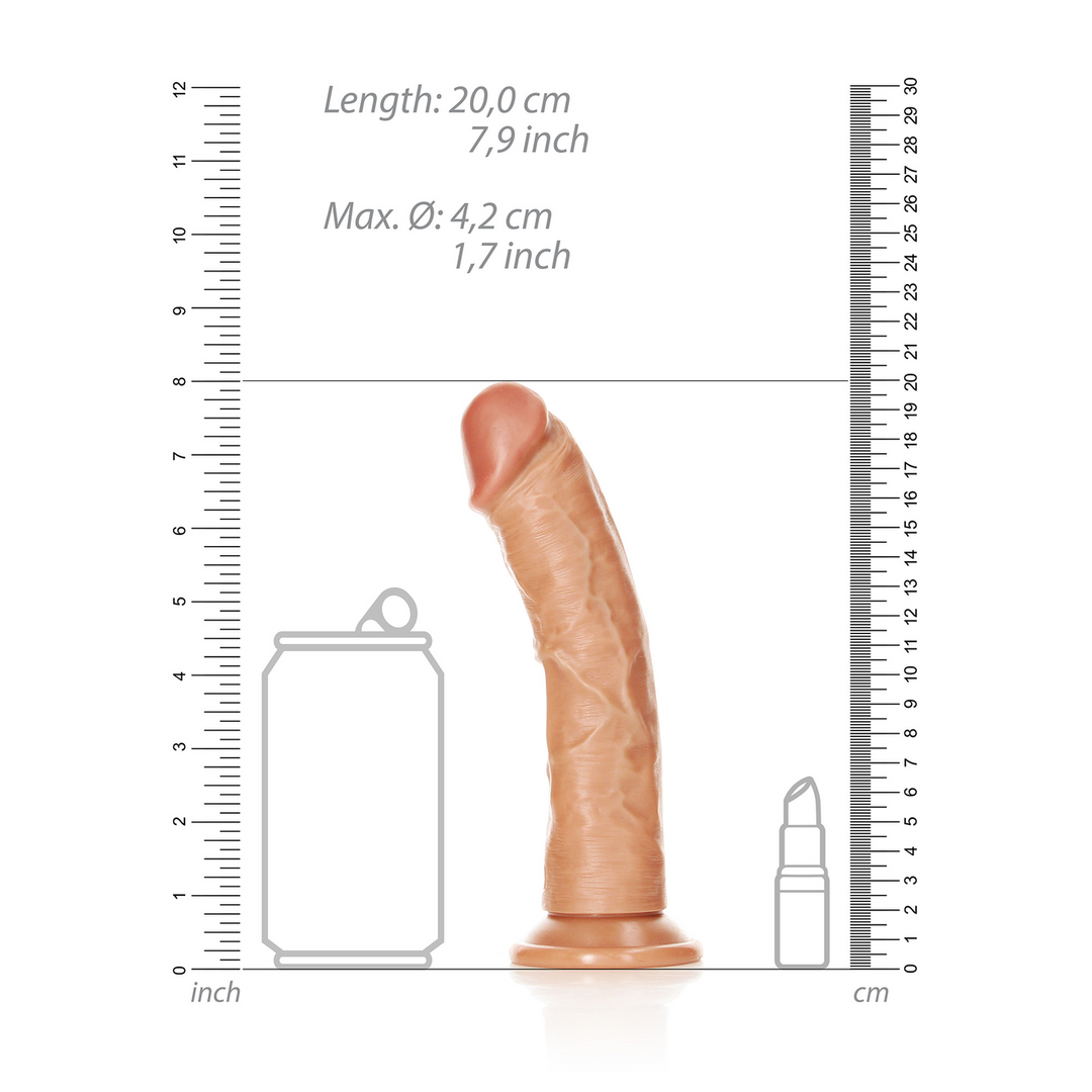 Gebogen Realistische Dildo 18 cm met Zuignap | RealRock