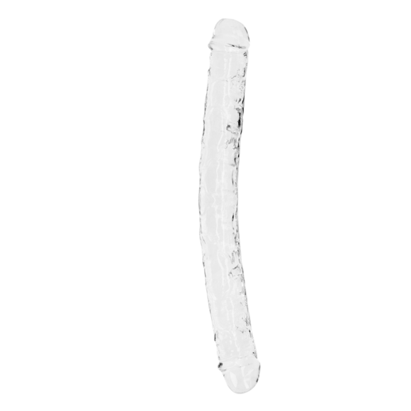 Realistischer Doppeldildo 34 x 3,8 cm – transparent & flexibel
