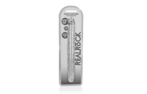Realistic Double Dildo 34x3.8 cm - Transparent & Flexible