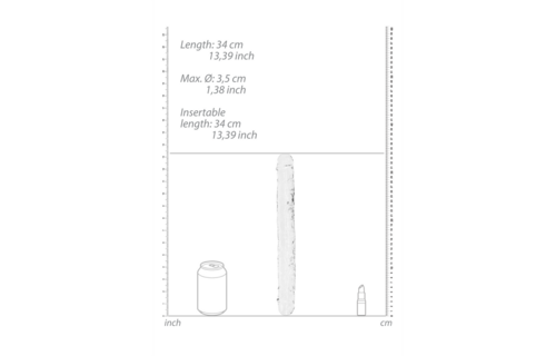 Realistischer Doppeldildo 34 x 3,8 cm – transparent & flexibel