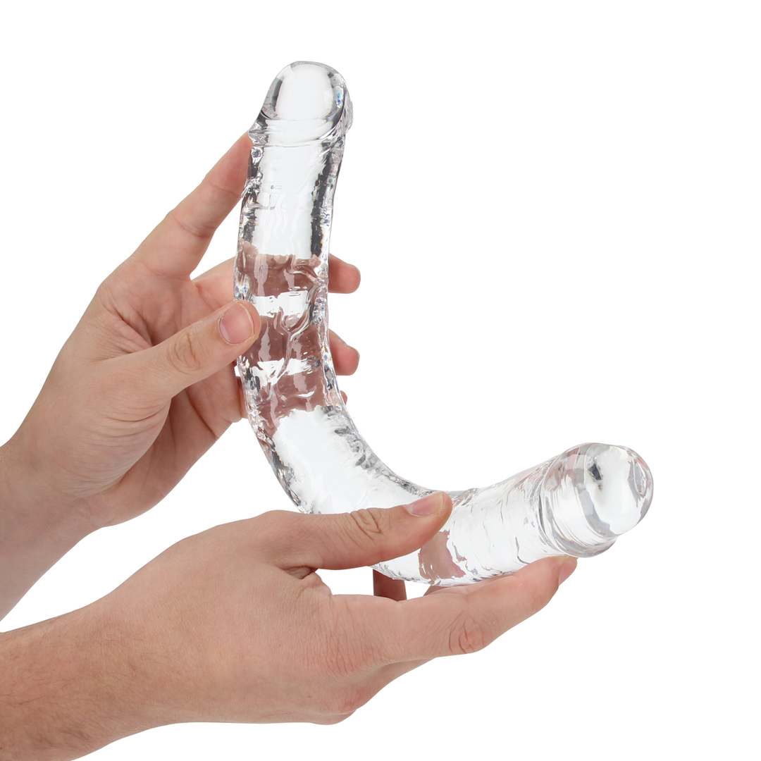 Realistischer Doppeldildo 34 x 3,8 cm – transparent & flexibel