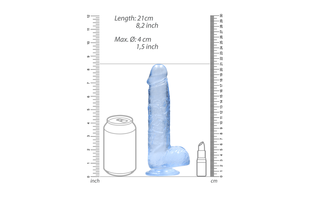 Realistic Dildo With Balls 21 cm - Safe & Realistic