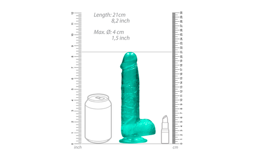 Realistic Dildo with Balls 21 cm - Natural & Safe