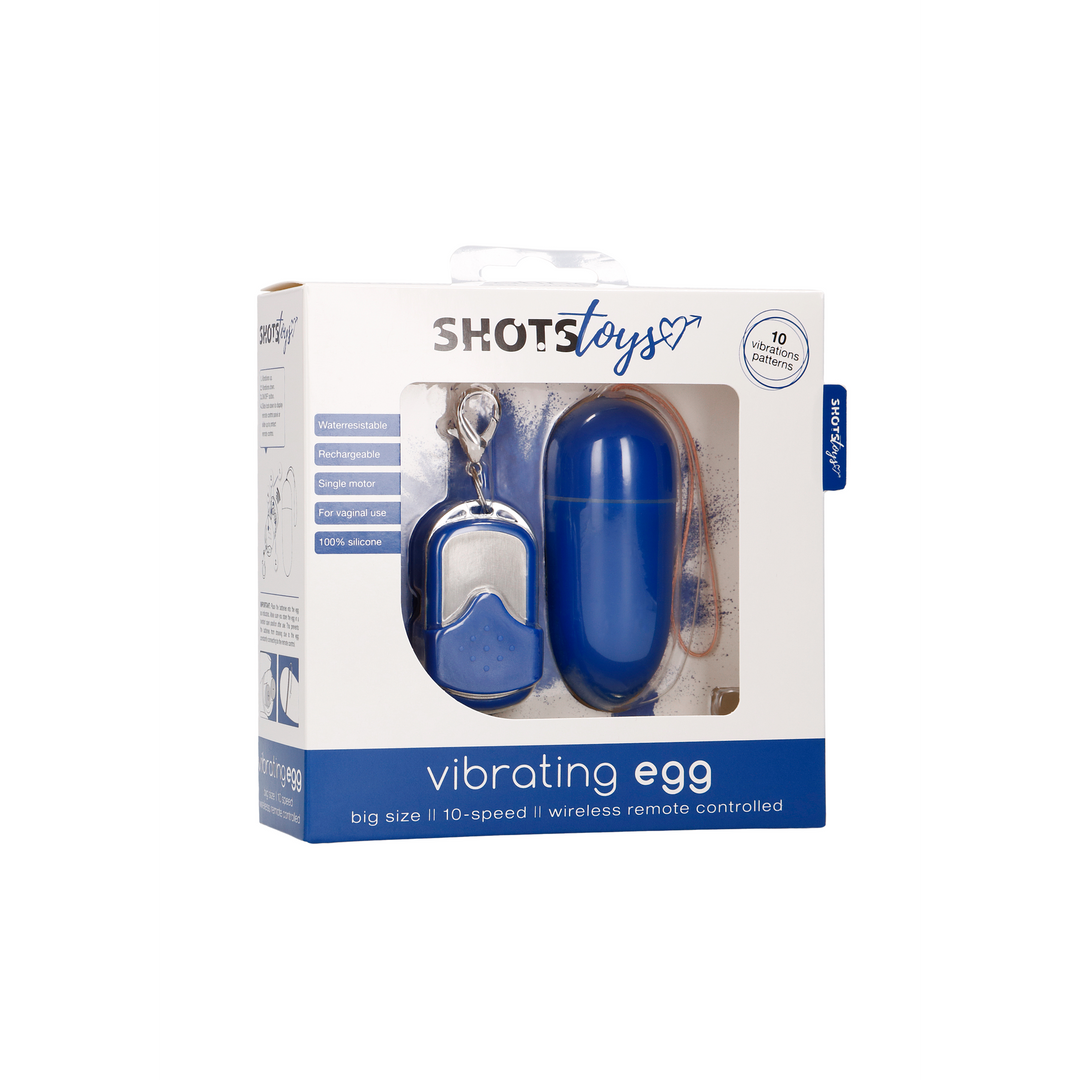 Vibrating Egg Blue 10 Speeds & Remote Control L