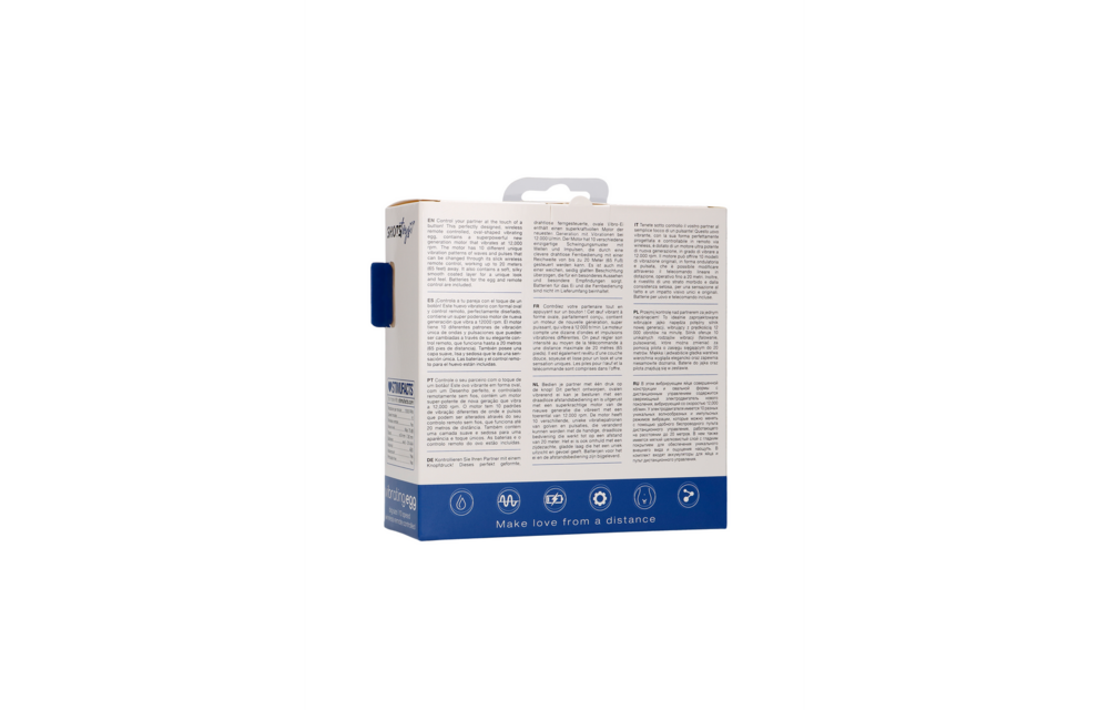 Vibrating Egg Blue 10 Speeds & Remote Control L