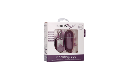 Vibrating Egg with 10 Speeds and Remote Control - L - Purple