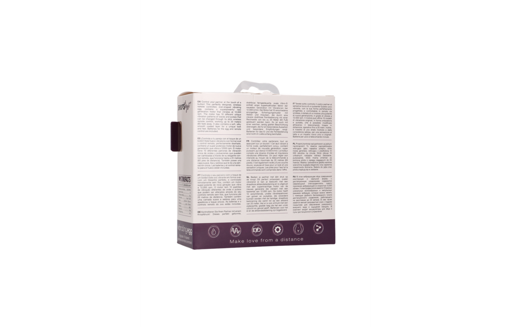 Vibrations-Ei mit 10 Geschwindigkeiten und Fernbedienung - L - Lila