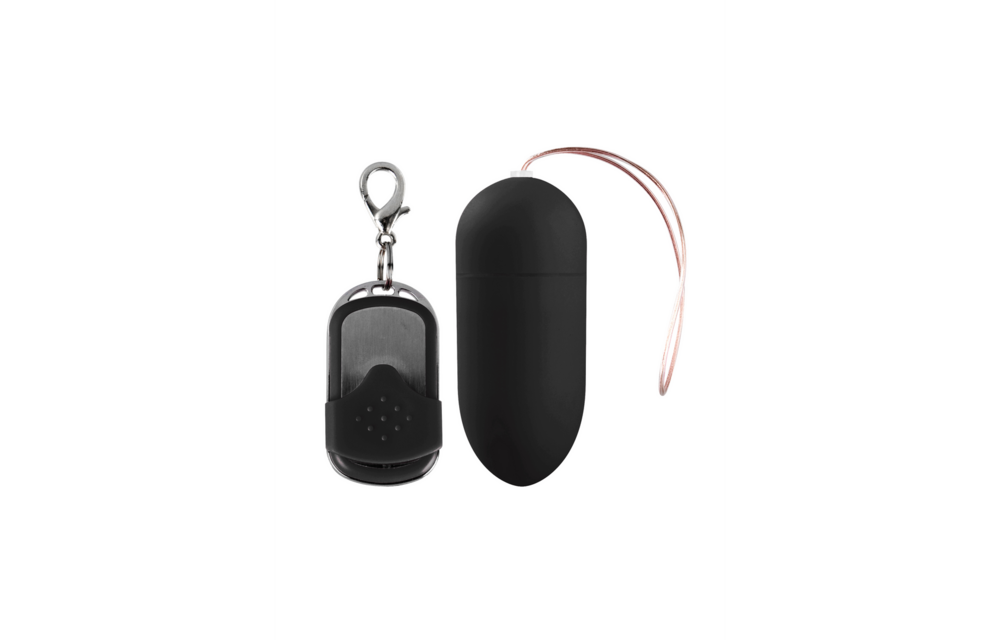 Vibrating Egg mit 10 Geschwindigkeiten und Fernbedienung - L - Schwarz