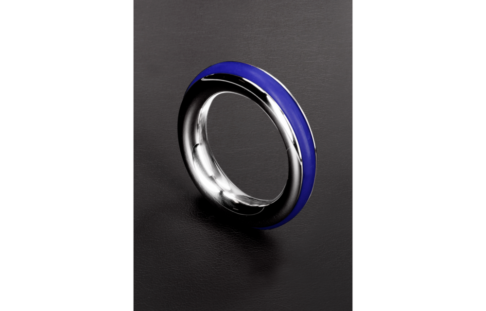Stainless Steel Cazzo Cock Ring - Comfort & Style in Blue